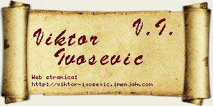 Viktor Ivošević vizit kartica